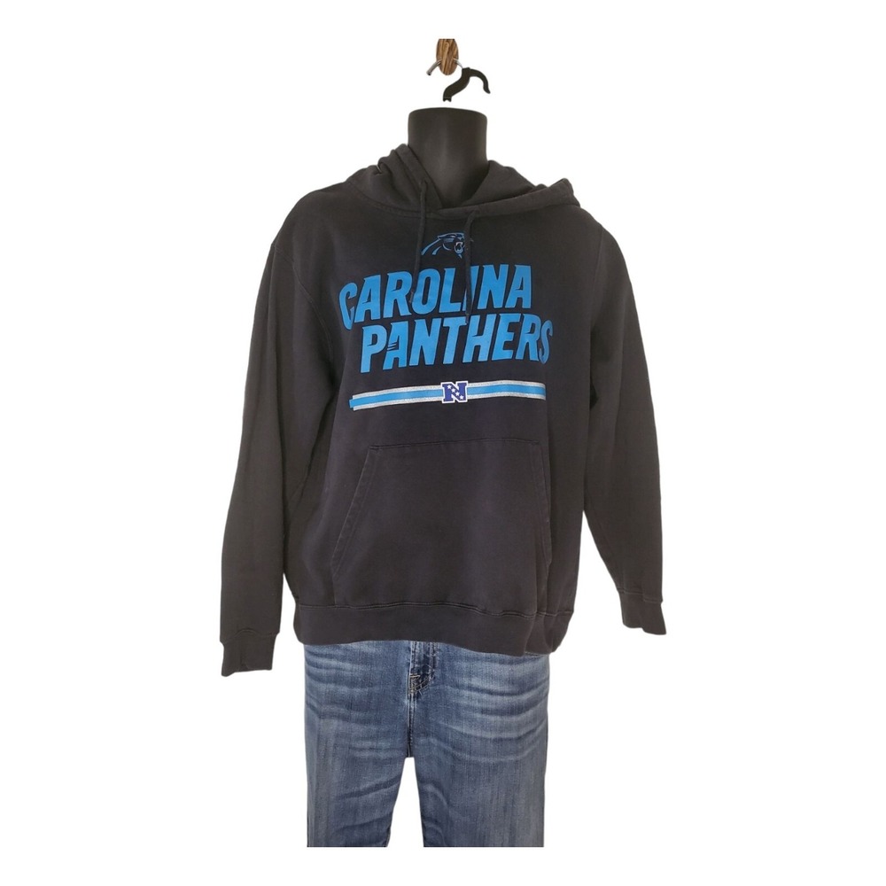 NFL Team Apparel Hoodie Carolina Panthers Sz M Men Long Sleeve Sportswear Casual